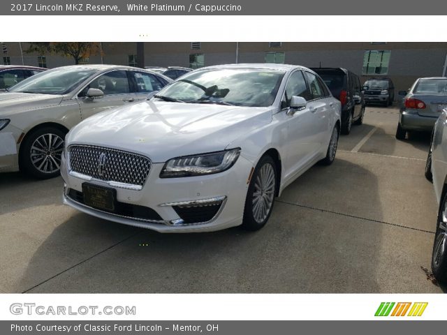 2017 Lincoln MKZ Reserve in White Platinum