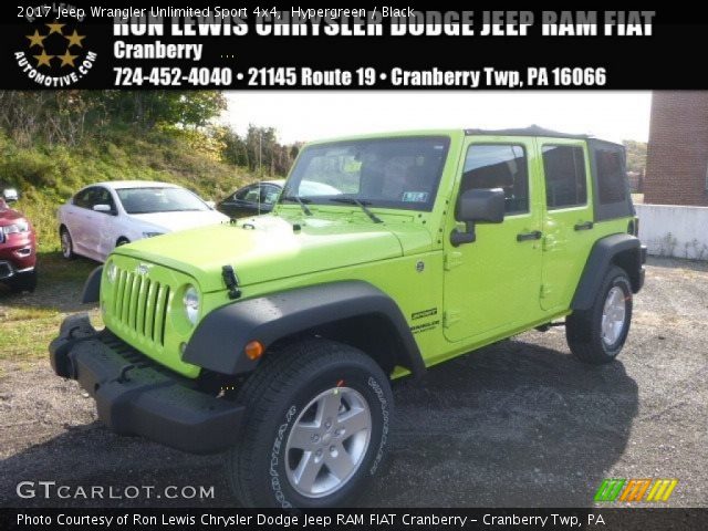 2017 Jeep Wrangler Unlimited Sport 4x4 in Hypergreen