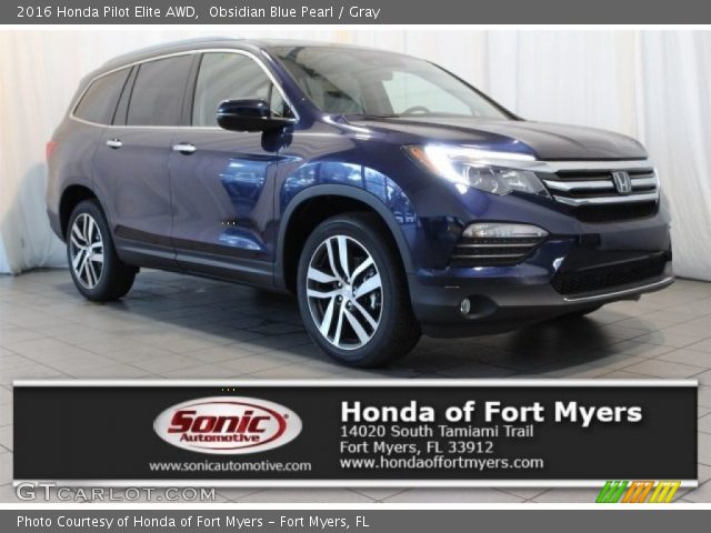 2016 Honda Pilot Elite AWD in Obsidian Blue Pearl