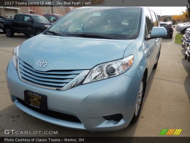 2017 Toyota Sienna LE AWD in Sky Blue Pearl