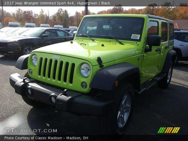 2017 Jeep Wrangler Unlimited Sport 4x4 in Hypergreen