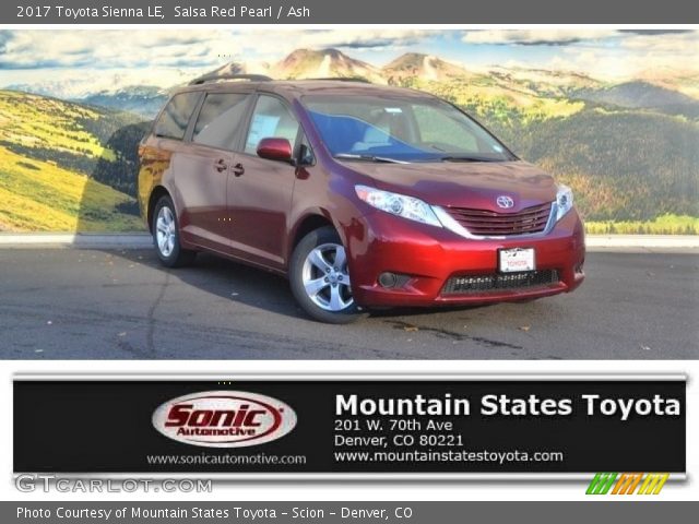 2017 Toyota Sienna LE in Salsa Red Pearl