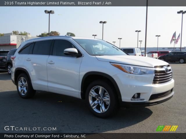 2016 Toyota Highlander Limited Platinum in Blizzard Pearl