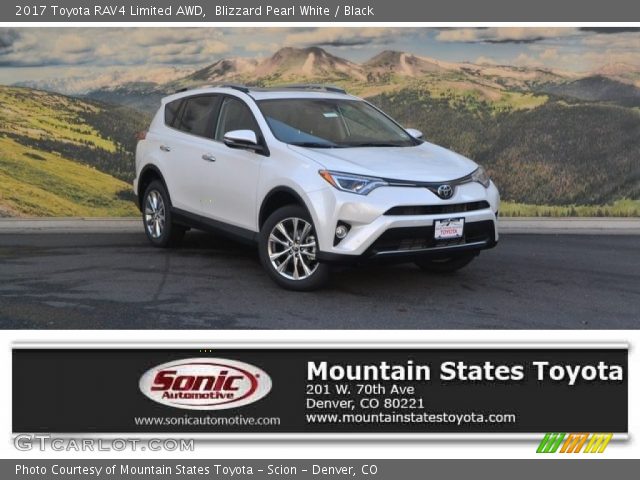 2017 Toyota RAV4 Limited AWD in Blizzard Pearl White