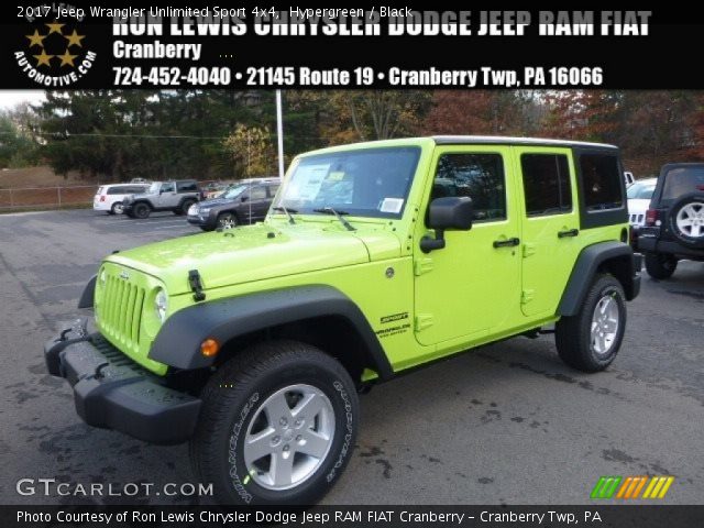 2017 Jeep Wrangler Unlimited Sport 4x4 in Hypergreen
