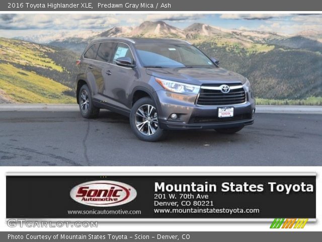 2016 Toyota Highlander XLE in Predawn Gray Mica