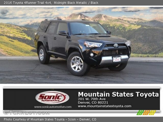 2016 Toyota 4Runner Trail 4x4 in Midnight Black Metallic