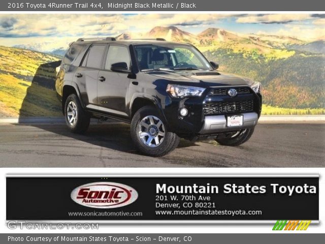 2016 Toyota 4Runner Trail 4x4 in Midnight Black Metallic