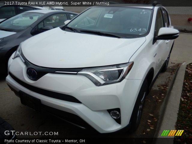 2017 Toyota RAV4 XLE AWD Hybrid in Super White