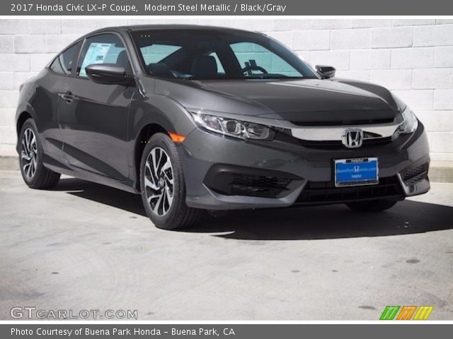 2017 Honda Civic LX-P Coupe in Modern Steel Metallic