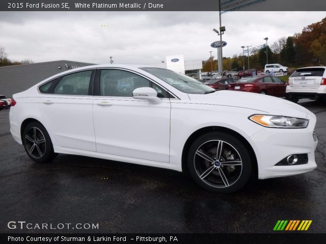 2015 Ford Fusion SE in White Platinum Metallic