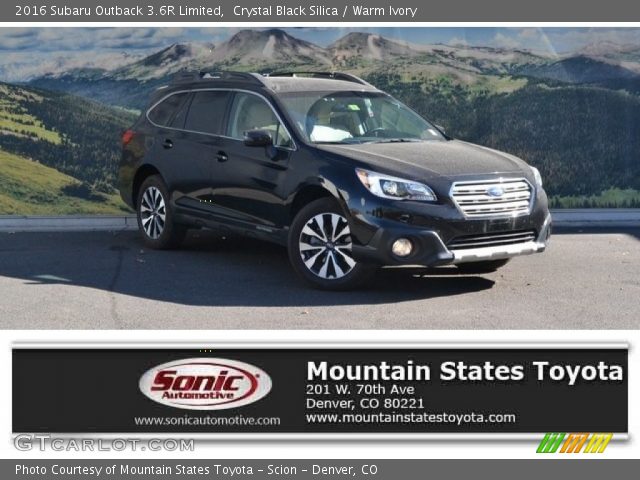 2016 Subaru Outback 3.6R Limited in Crystal Black Silica