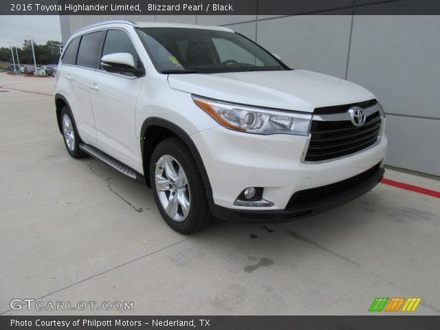 2016 Toyota Highlander Limited in Blizzard Pearl