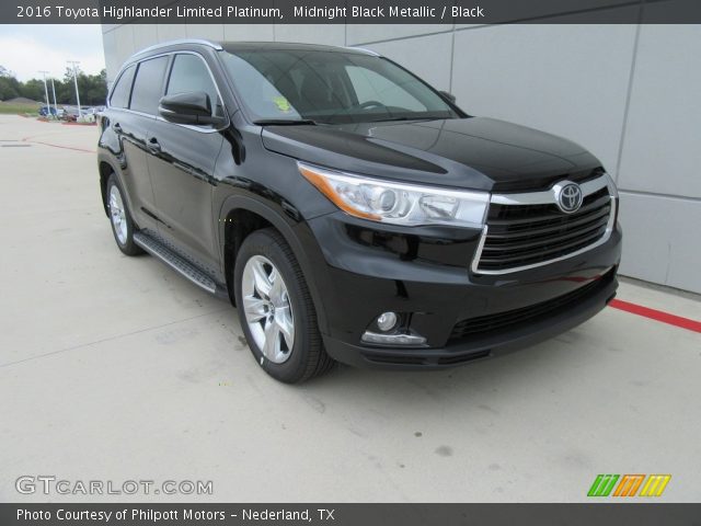 2016 Toyota Highlander Limited Platinum in Midnight Black Metallic