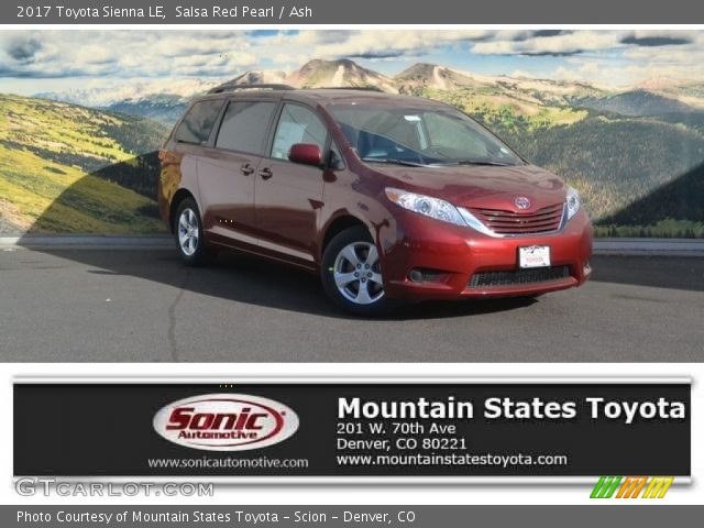 2017 Toyota Sienna LE in Salsa Red Pearl