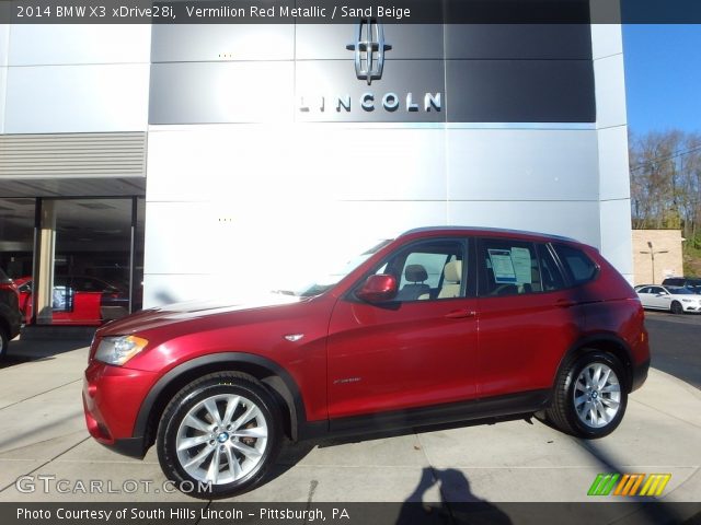 2014 BMW X3 xDrive28i in Vermilion Red Metallic