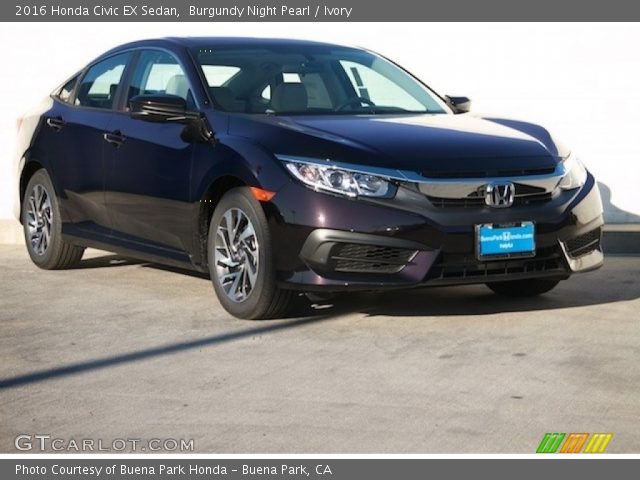 2016 Honda Civic EX Sedan in Burgundy Night Pearl