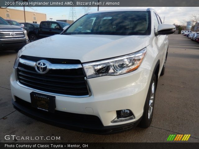 2016 Toyota Highlander Limited AWD in Blizzard Pearl