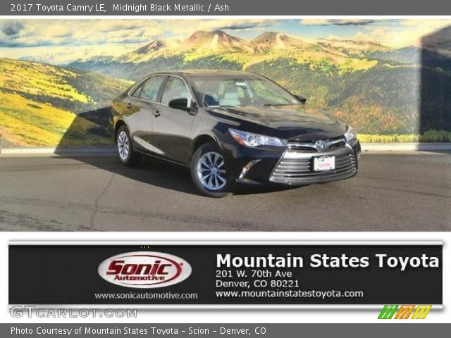 2017 Toyota Camry LE in Midnight Black Metallic