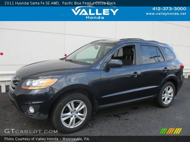 2011 Hyundai Santa Fe SE AWD in Pacific Blue Pearl