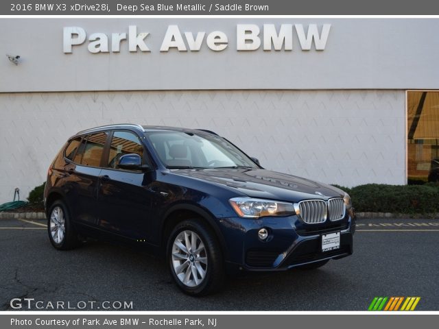 2016 BMW X3 xDrive28i in Deep Sea Blue Metallic