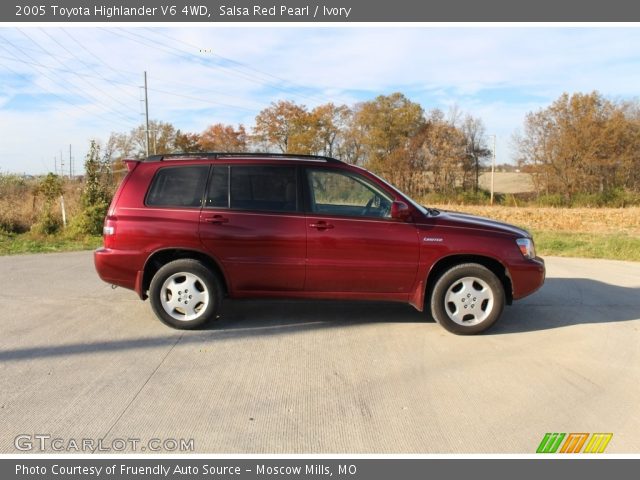 2005 Toyota Highlander V6 4WD in Salsa Red Pearl