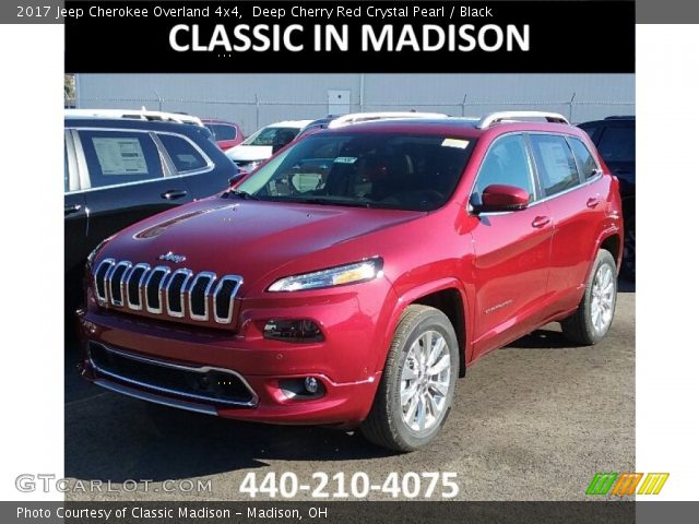 2017 Jeep Cherokee Overland 4x4 in Deep Cherry Red Crystal Pearl
