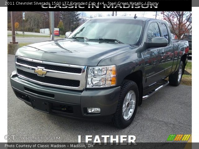 2011 Chevrolet Silverado 1500 LTZ Extended Cab 4x4 in Steel Green Metallic