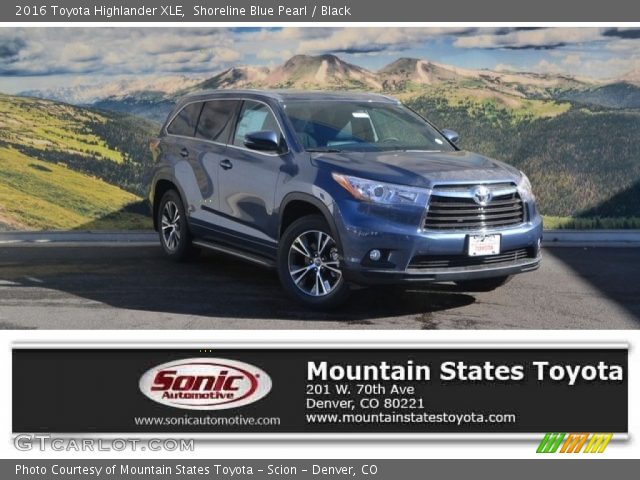 2016 Toyota Highlander XLE in Shoreline Blue Pearl