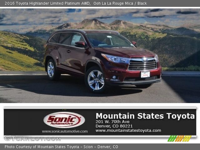 2016 Toyota Highlander Limited Platinum AWD in Ooh La La Rouge Mica