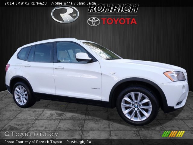 2014 BMW X3 xDrive28i in Alpine White