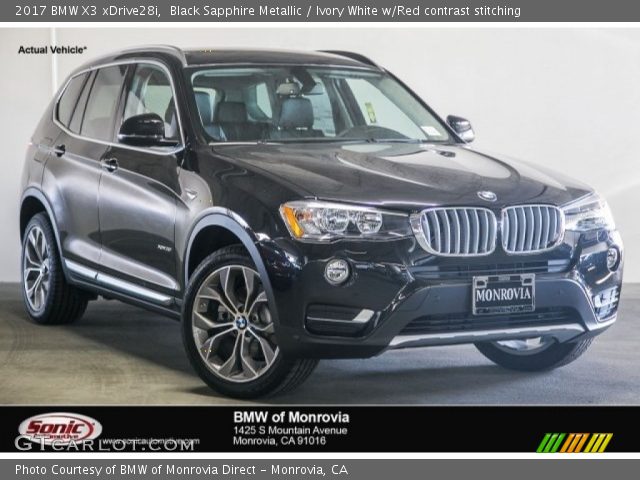 2017 BMW X3 xDrive28i in Black Sapphire Metallic