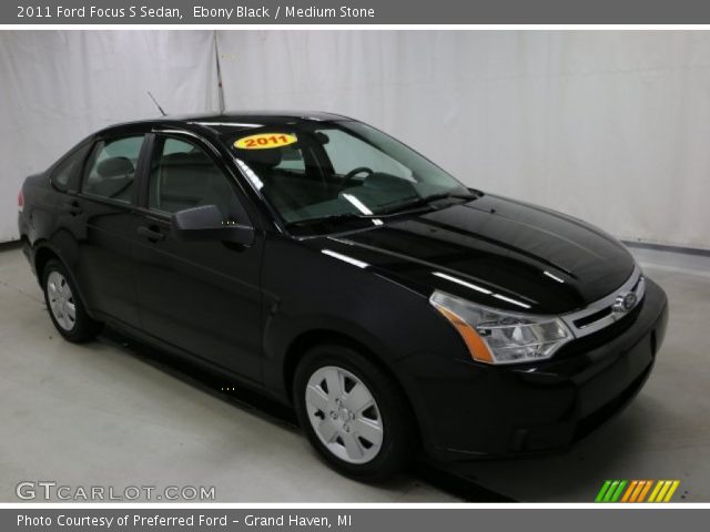 2011 Ford Focus S Sedan in Ebony Black