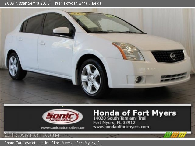 2009 Nissan Sentra 2.0 S in Fresh Powder White