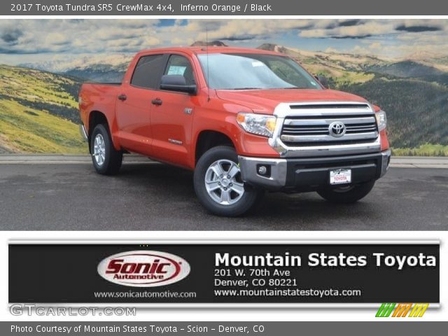 2017 Toyota Tundra SR5 CrewMax 4x4 in Inferno Orange