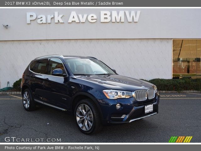 2017 BMW X3 xDrive28i in Deep Sea Blue Metallic