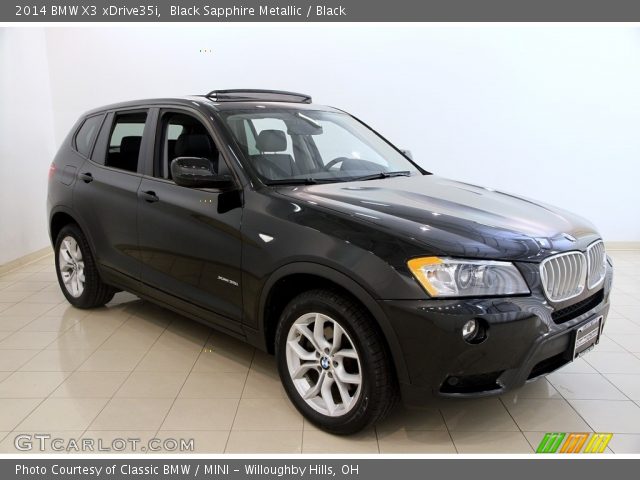 2014 BMW X3 xDrive35i in Black Sapphire Metallic