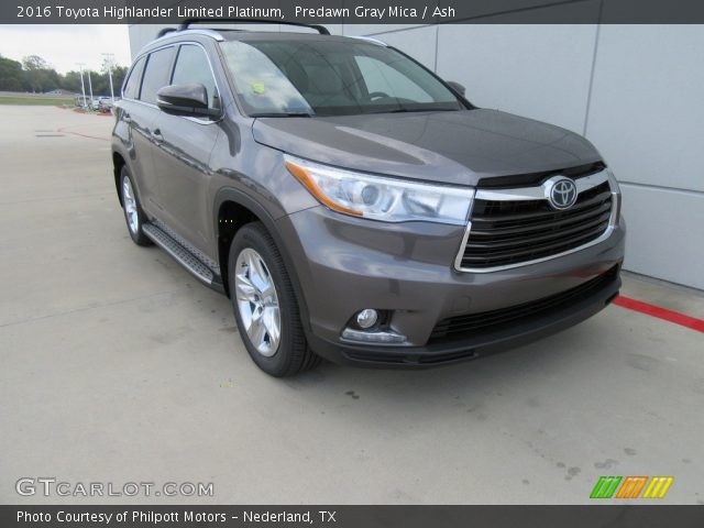 2016 Toyota Highlander Limited Platinum in Predawn Gray Mica