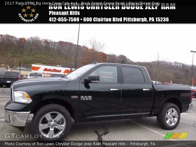 2017 Ram 1500 Big Horn Crew Cab 4x4 in Black Forest Green Pearl