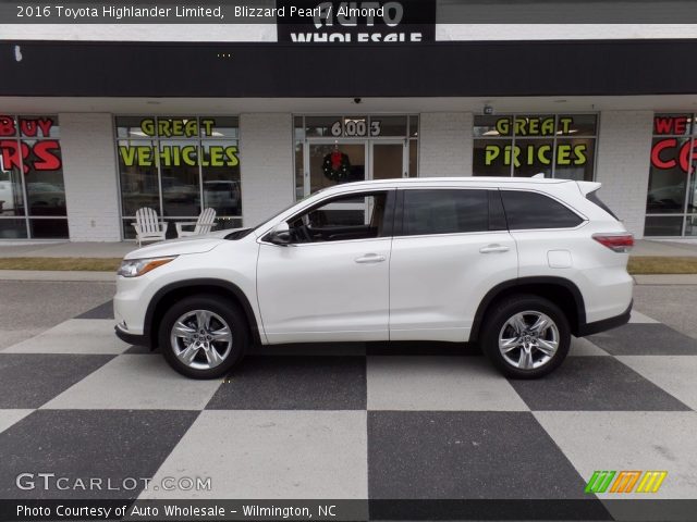 2016 Toyota Highlander Limited in Blizzard Pearl