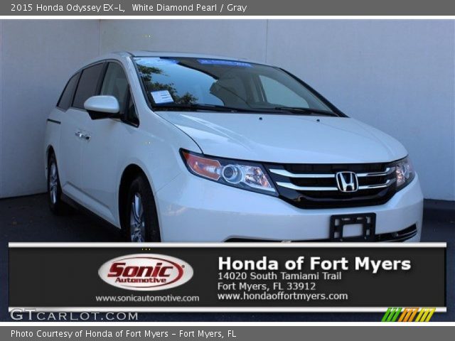 2015 Honda Odyssey EX-L in White Diamond Pearl