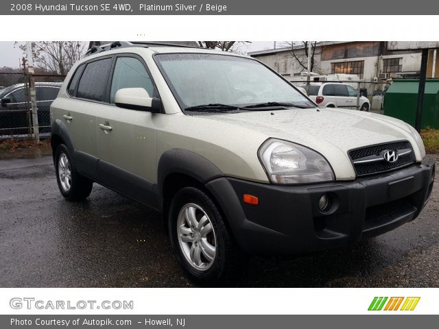 2008 Hyundai Tucson SE 4WD in Platinum Silver