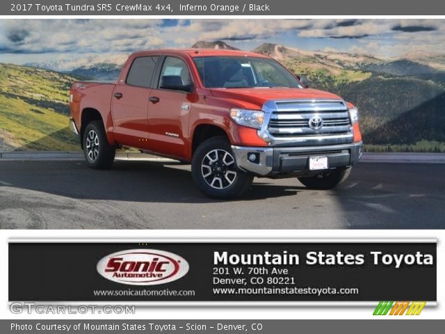 2017 Toyota Tundra SR5 CrewMax 4x4 in Inferno Orange