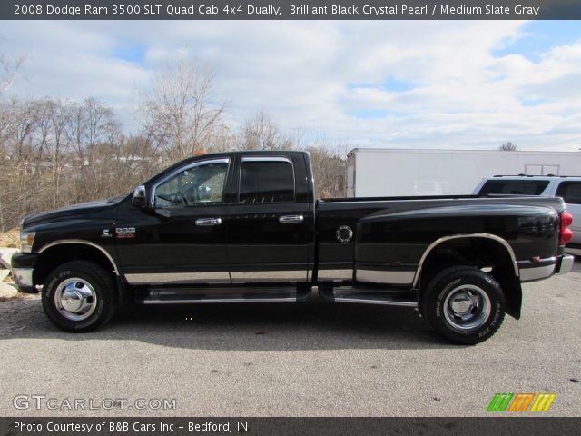 2008 Dodge Ram 3500 SLT Quad Cab 4x4 Dually in Brilliant Black Crystal Pearl