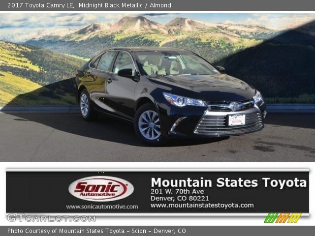 2017 Toyota Camry LE in Midnight Black Metallic