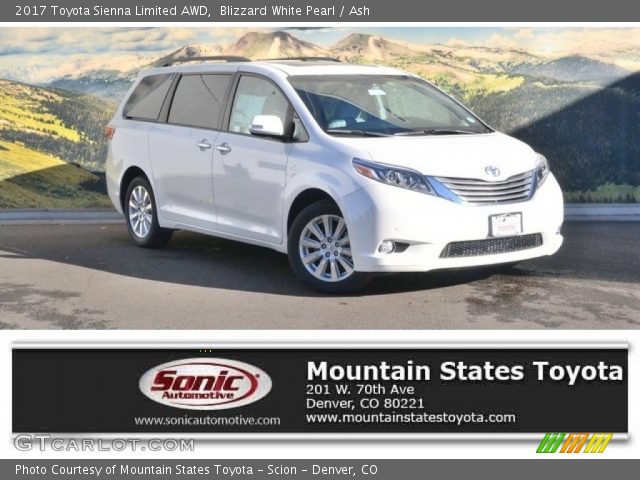 2017 Toyota Sienna Limited AWD in Blizzard White Pearl