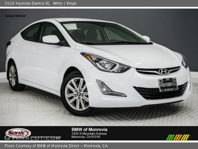2016 Hyundai Elantra SE in White