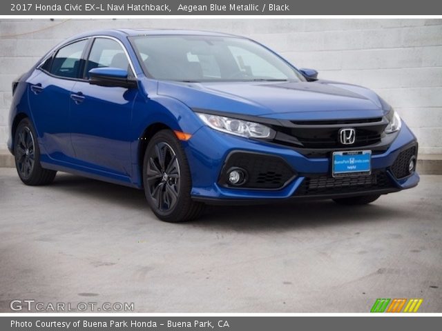 2017 Honda Civic EX-L Navi Hatchback in Aegean Blue Metallic