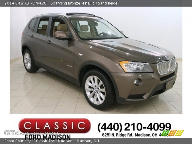 2014 BMW X3 xDrive28i in Sparkling Bronze Metallic
