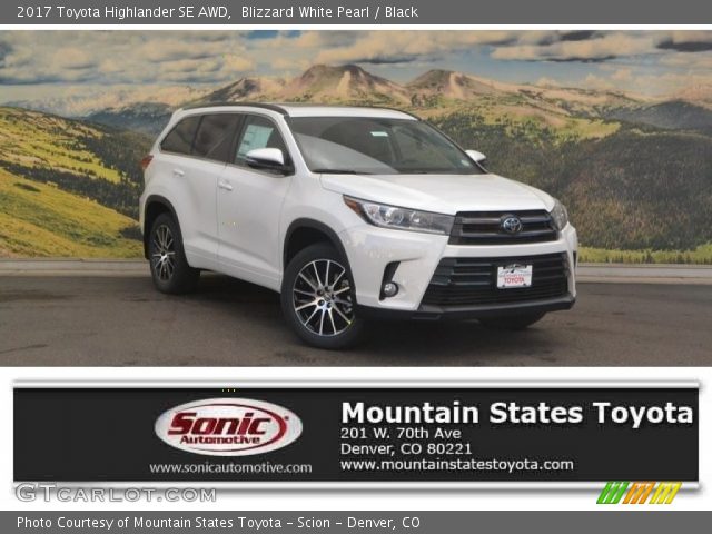 2017 Toyota Highlander SE AWD in Blizzard White Pearl